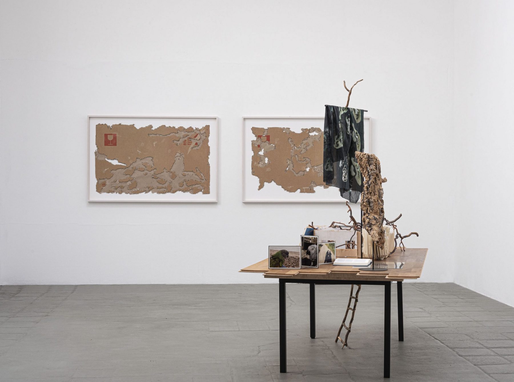 Installation view with Dollhouse for Dinosaurs